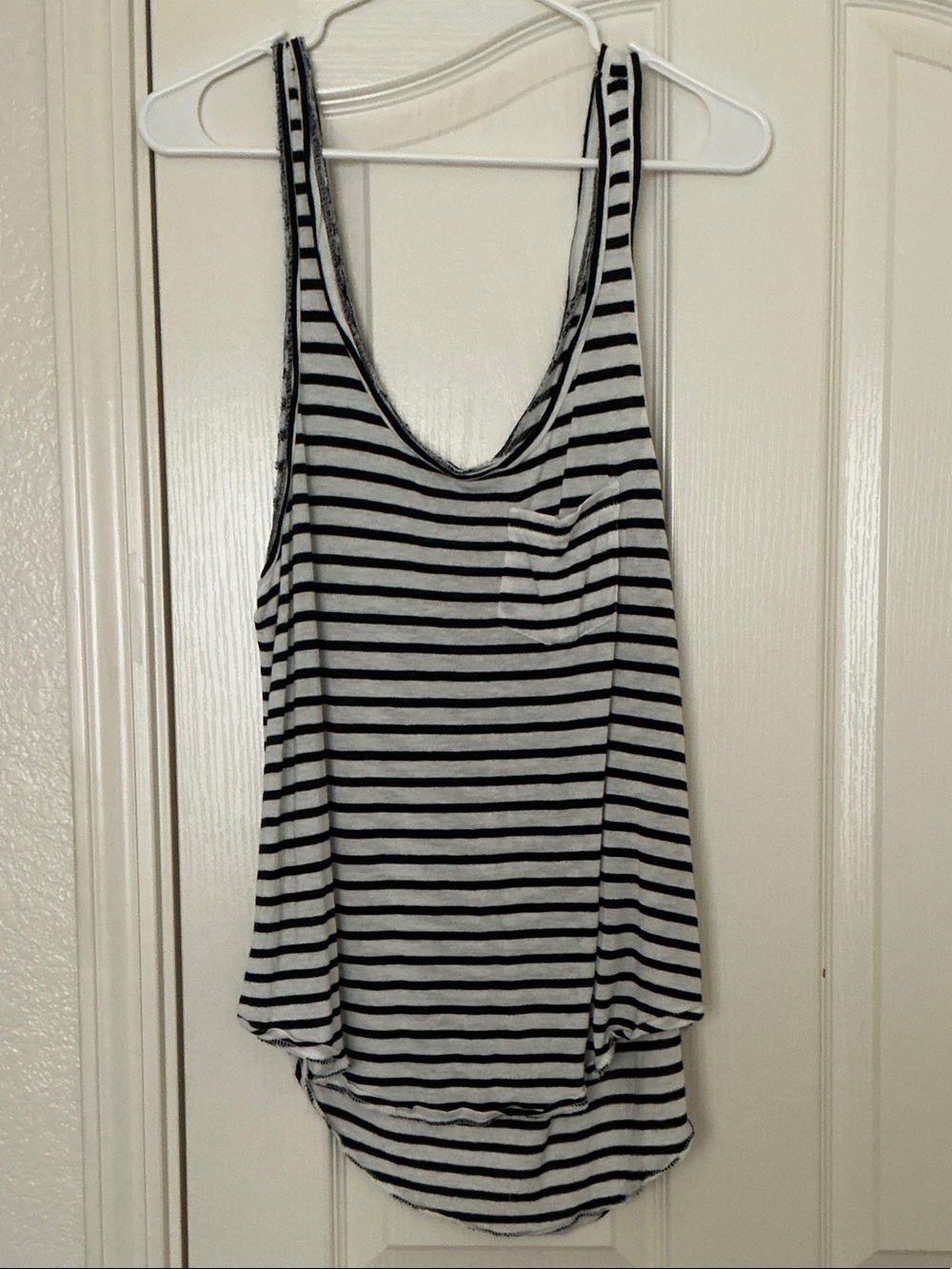 Hi lo striped tank